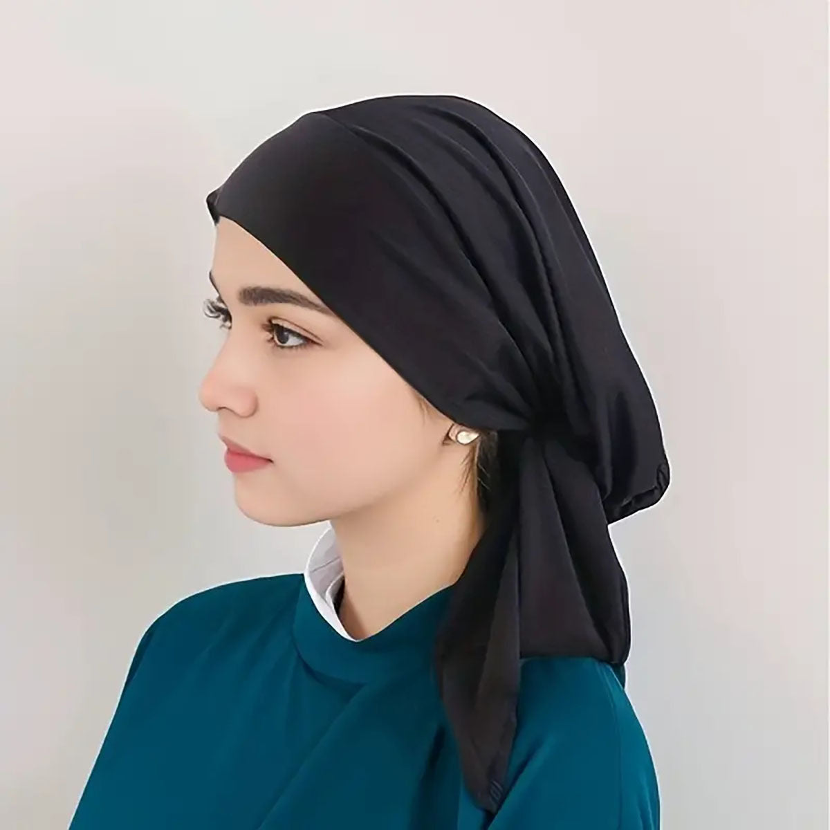 HD-01  Elastic band headscarf hat base hat baotou hat tie plain hijab  instant hijab