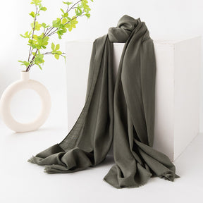 FHY24-7010 Solid color wool scarf hijab plain hijab/tudung winter scarf