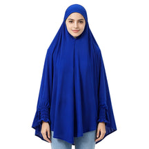 22201-22210  Plain High-Stretch Polyester Ruffled-Edge Sleeve Hijab