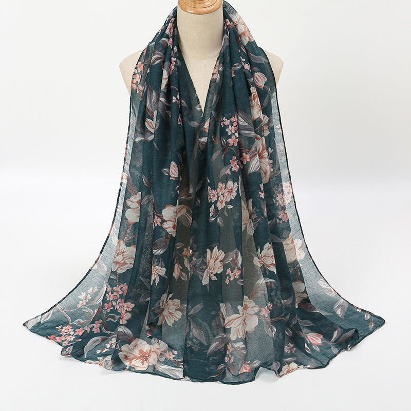 VS589 printed voile hijab scarf