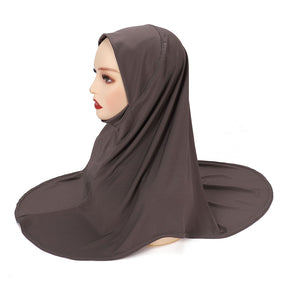 MSL352Double layer round edge headscarf high elastic gauze scarf