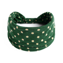 001  Fashion Polka Dot Wide-Band Polyester Headband