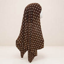 JBXF000  Printed Chiffon Hijab + Attached Tie Back Cap