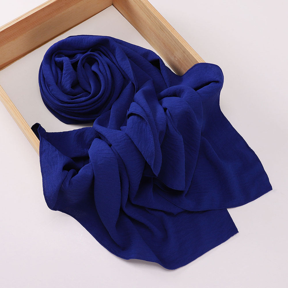 MSL426   Imitation cotton and linen pleated hijab