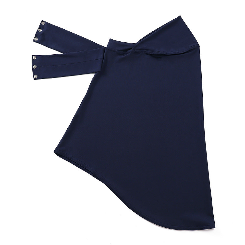 MSL305  Plain Chin-Covering Convenient Hijab Undercap
