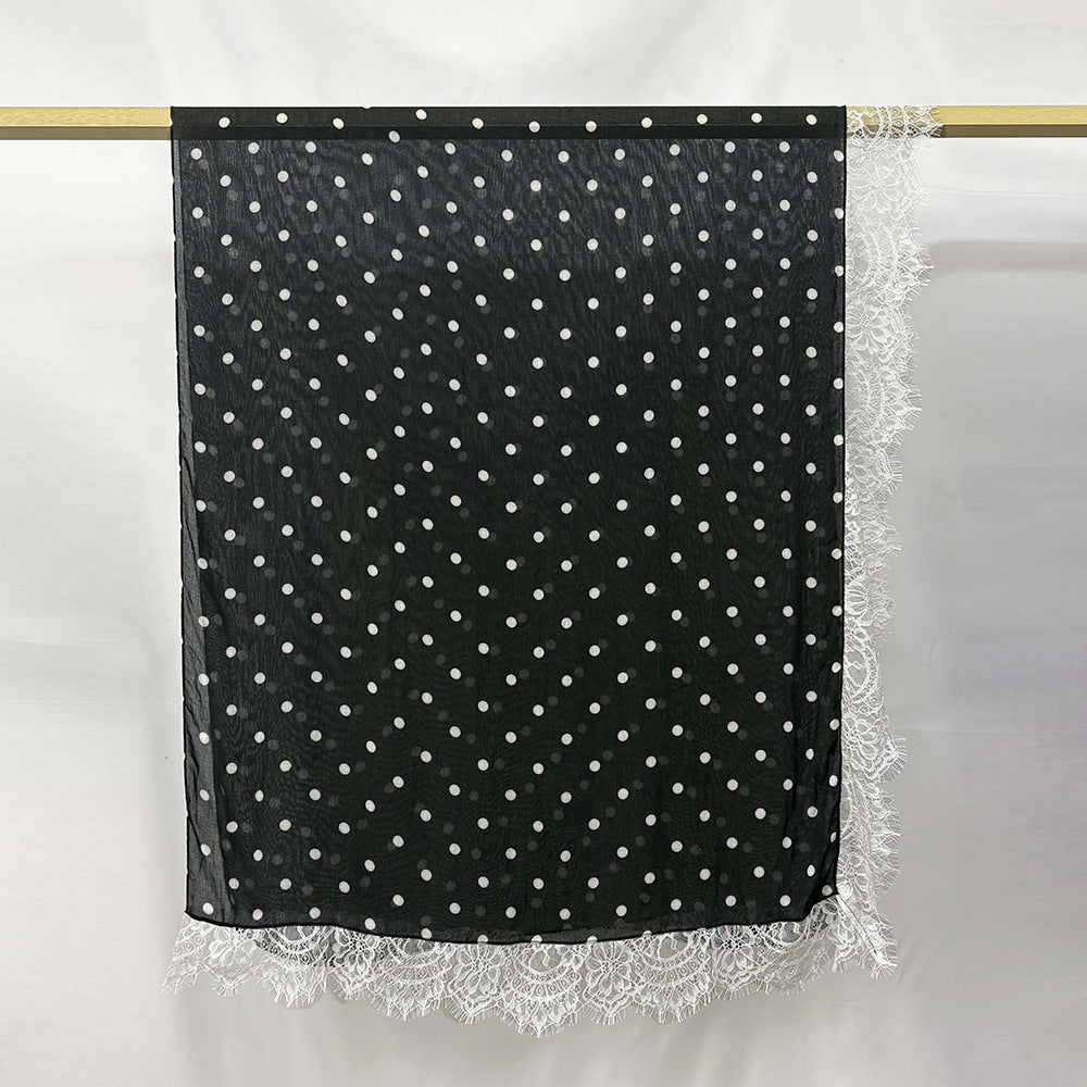 2026434  Modal double-sided print lace L-trim hijab