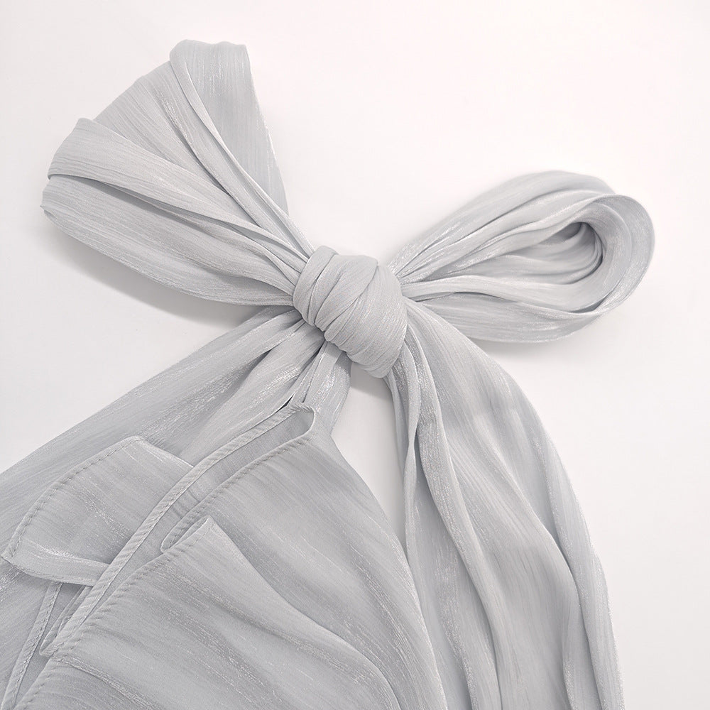 JS001  Best-selling breathable and cool island satin crepe long scarf