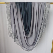 JBL03  Soft Versatile Modal Hijab with Wide Omber Lace Trim