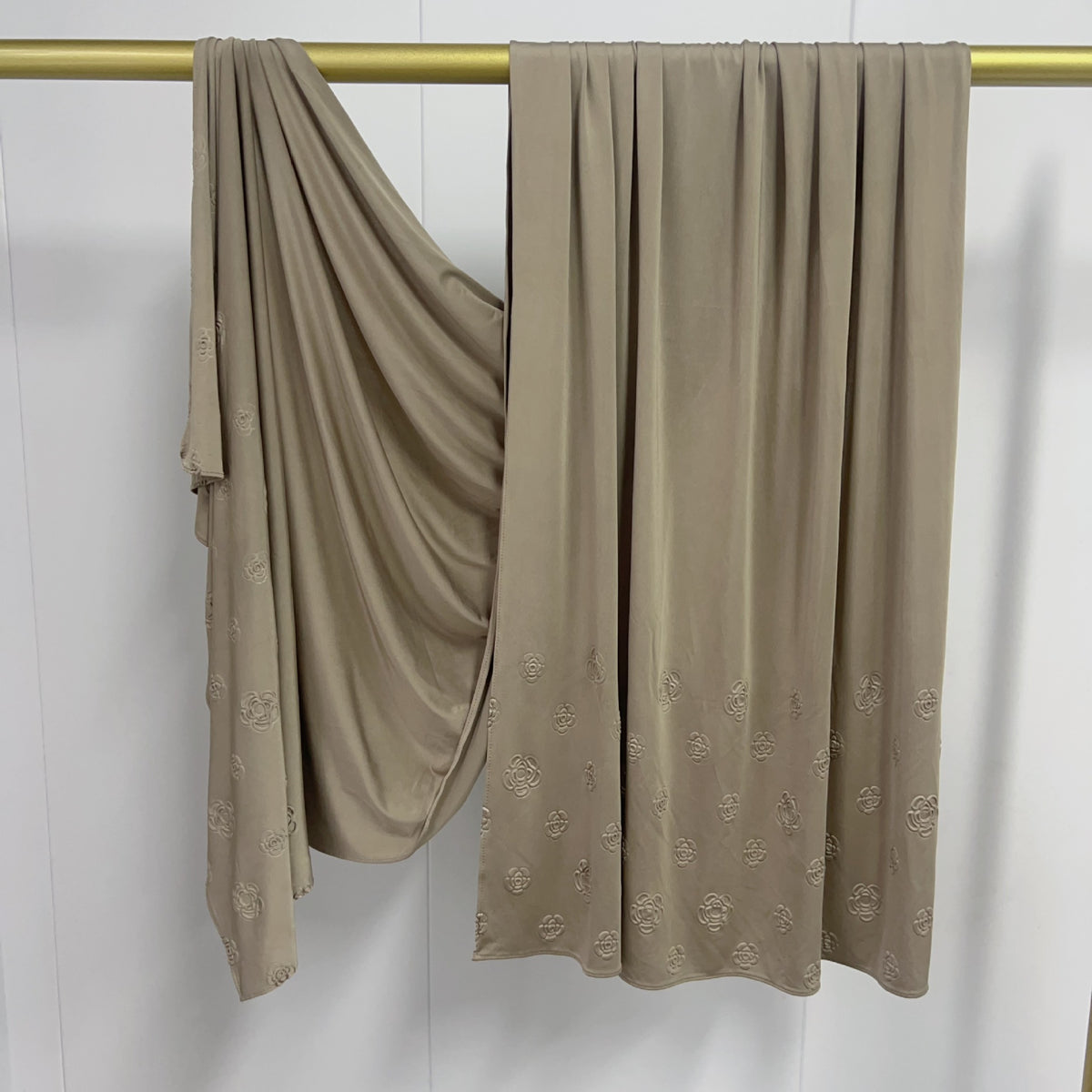 JBYH01  Plain Soft Versatile Liquid Jersey Embossed Hijab