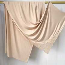 YTCXHB  Plain Embroidered Lace Liquid Jersey Hijab