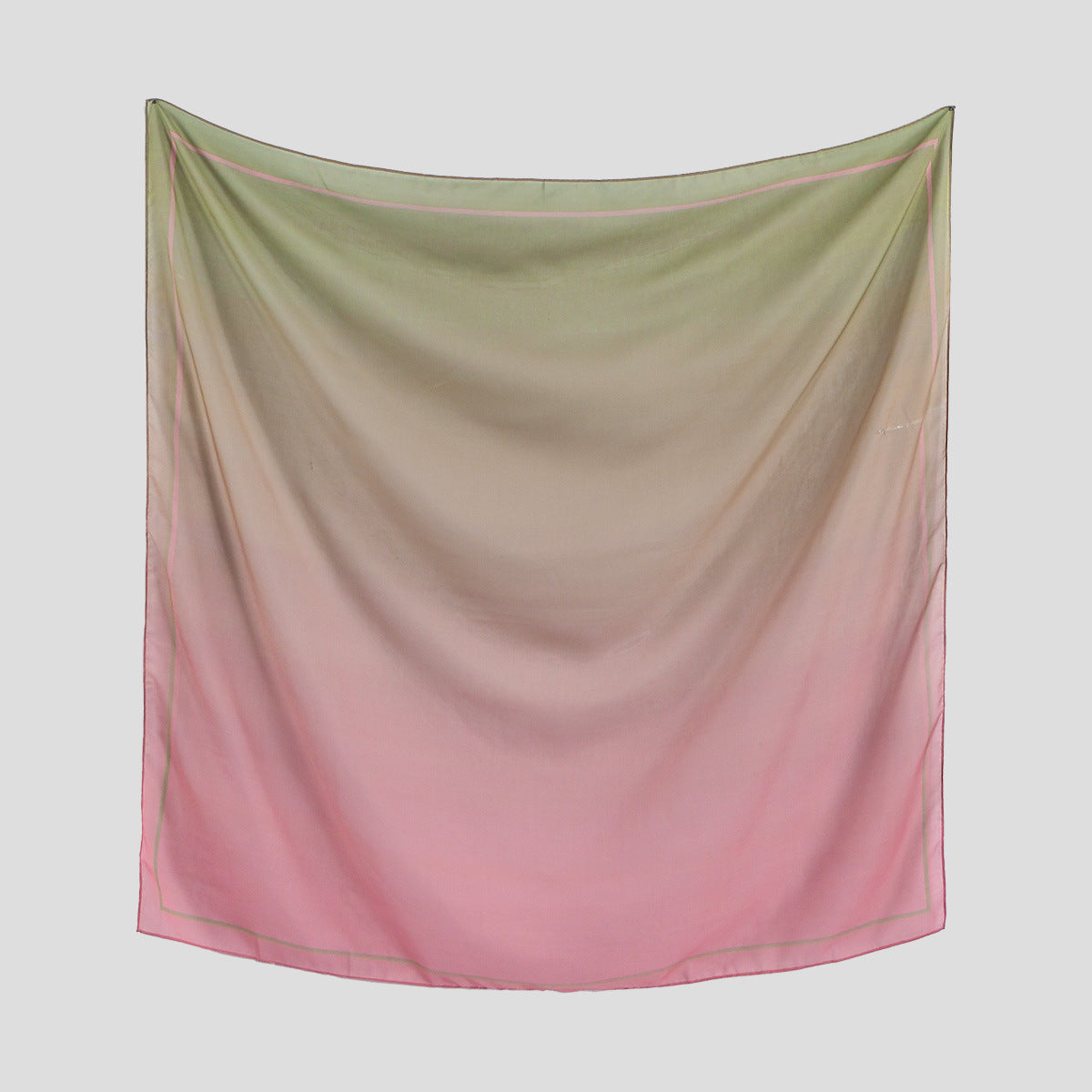 FH180  110*110cm Printed Voile Ombre Border Women’s Square Scarf