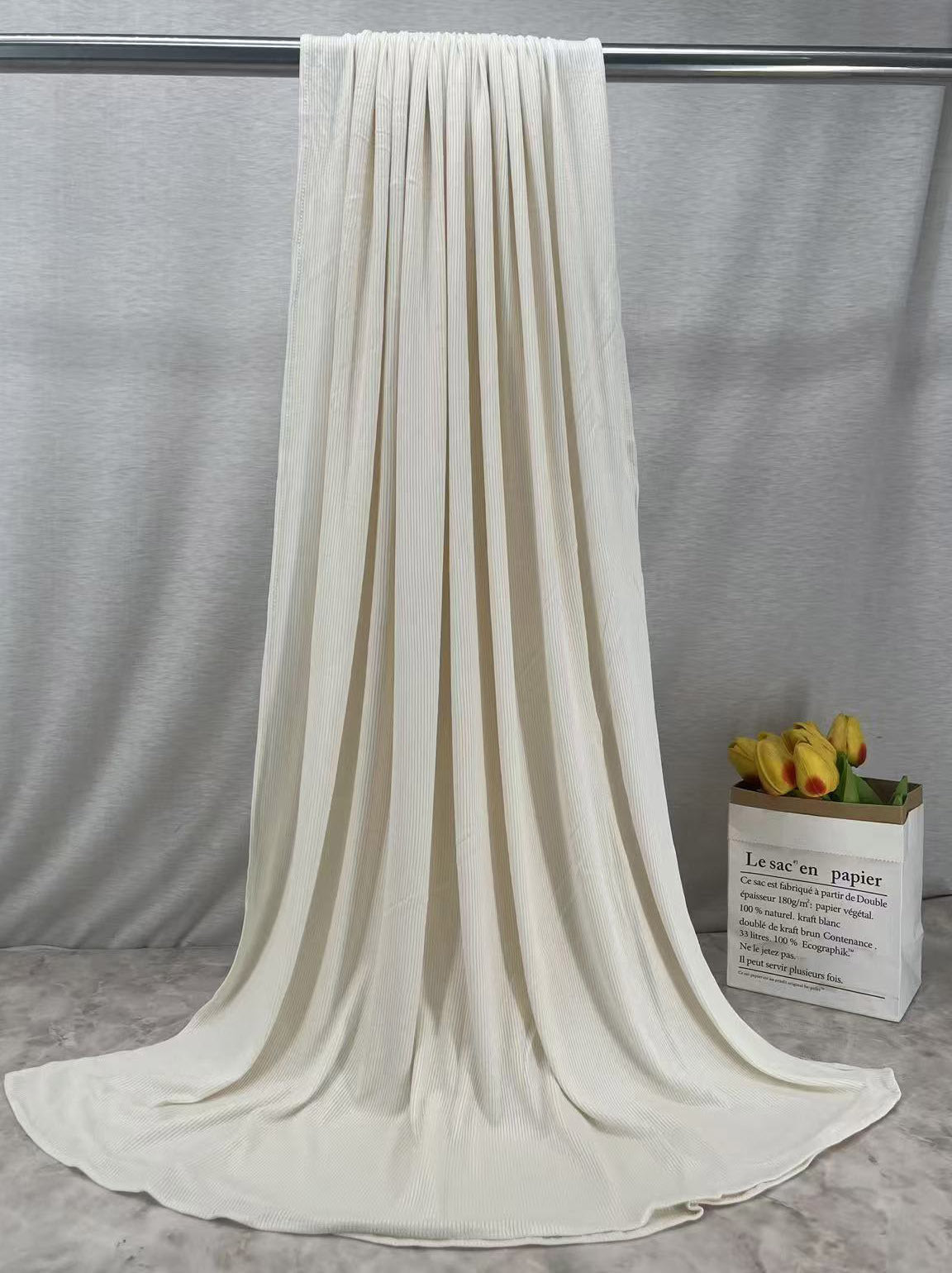 HY017  Plain Bamboo Fiber Ribbed Jersey Hijab