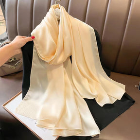 sd236  Solid color imitation silk sunscreen beach towel