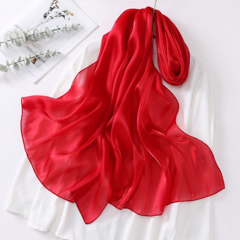 OGS01  Plain Glossy Organza Silky-Look Hijab