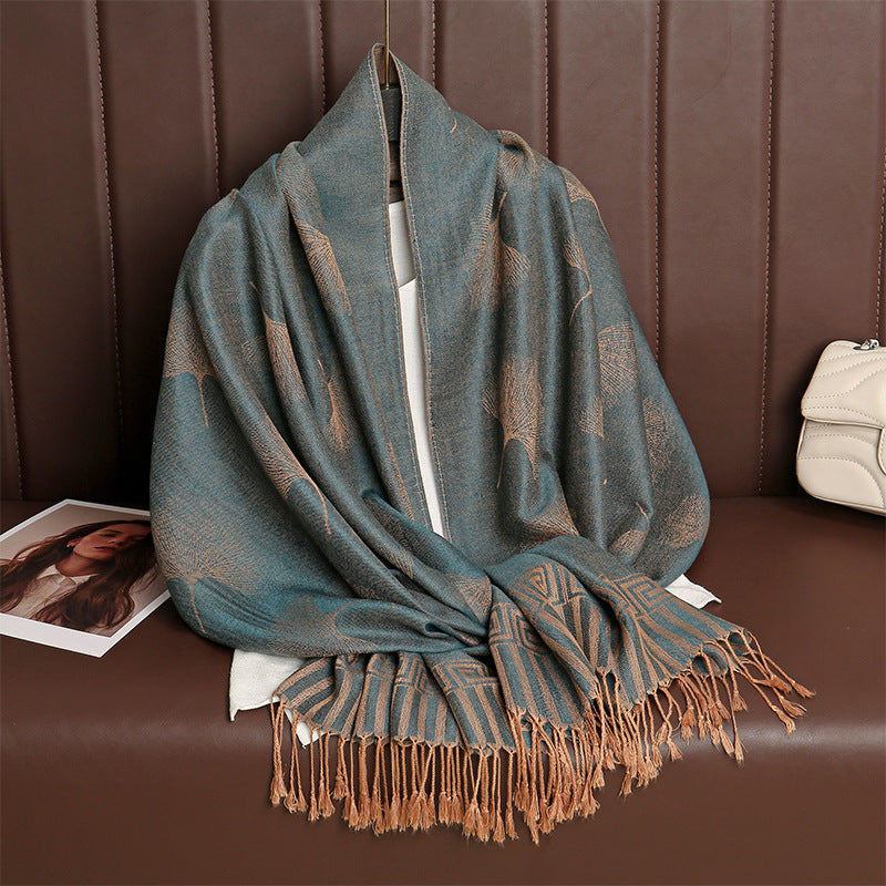 MY12 New style shawl tassel scarf polyester cotton