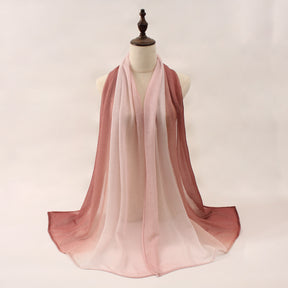 Z0A70004  Mercerized cotton colorblock thin hijab
