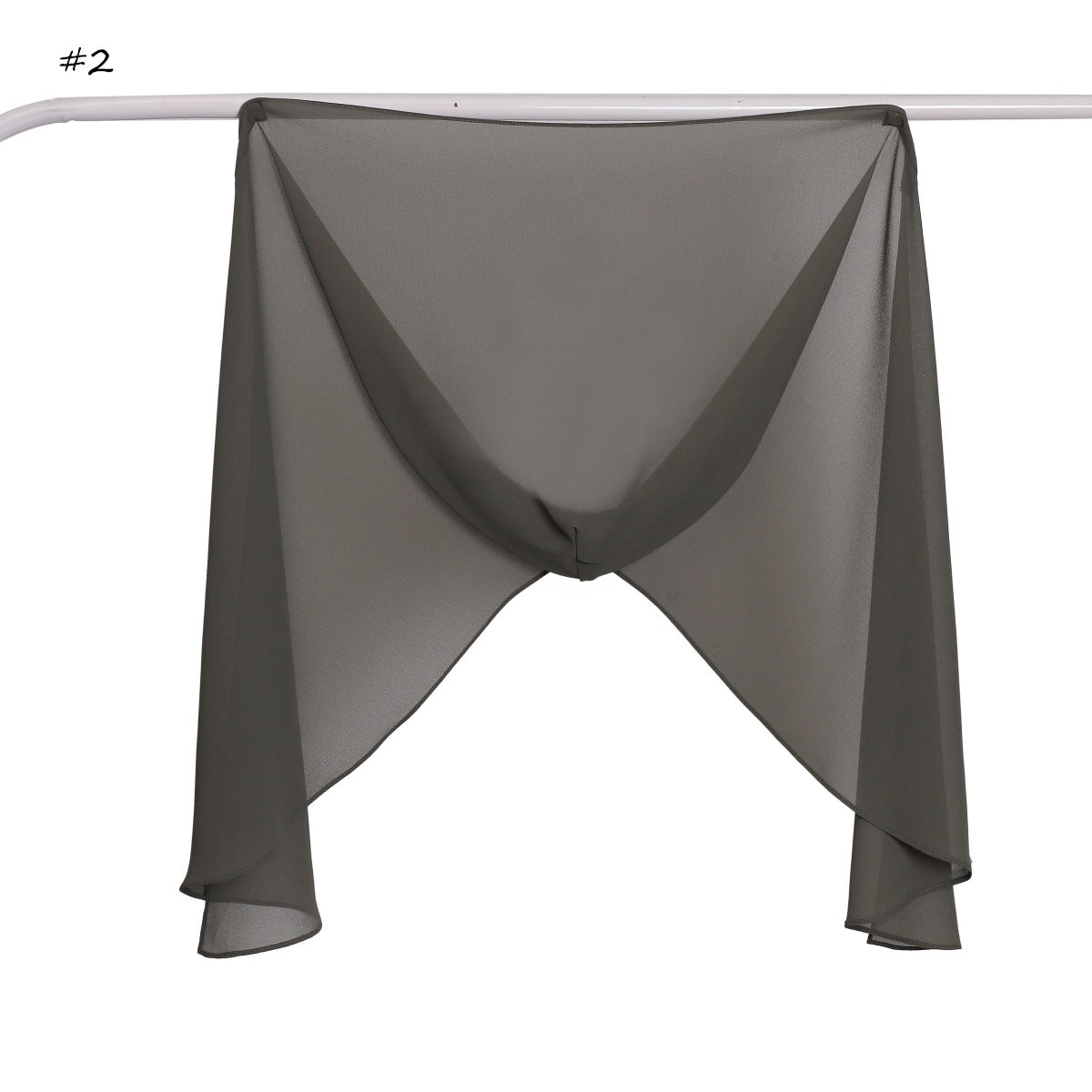 YZ317  Plain Pearl Chiffon Hijab with Built-in Magnetic Closure