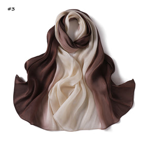 YZ313  Shimmering Ombre Sea Island Satin Crinkle Polyester Hijab