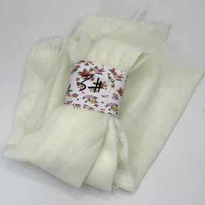 WJ01  Plain Seersucker Crinkle Fringe Edge Large Hijab