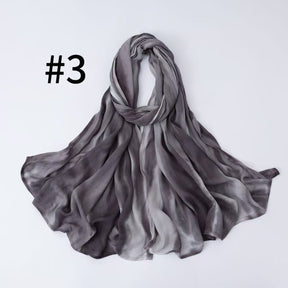 SS010 Breathable Sun-Protective Modal Tie-Dye Crinkled Hijab