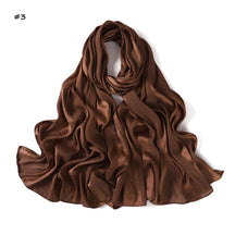 YZ312  Plain Silk-Like Leopard Stripe Polyester Hijab