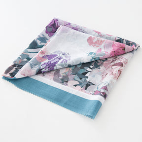 WJA289   Fashionable high quality all-match balinese printed square scarf flower style scarf headscarf shawl