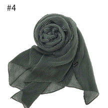 ND349  Plain Breathable Voile Twill Crinkle Hijab