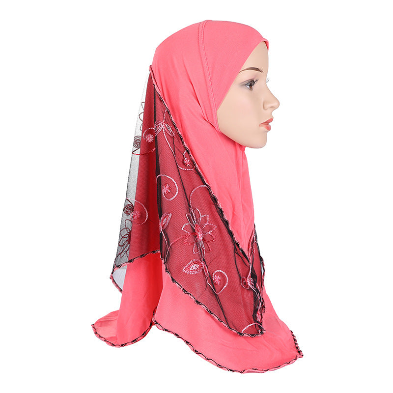 H012 Net yarn splicing instant hijab