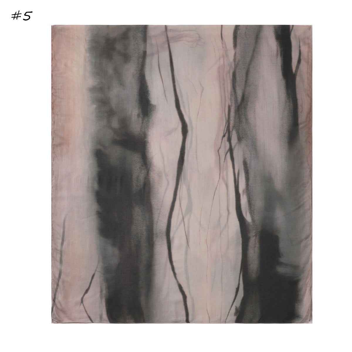 MD4-9  High quality abstract art print single stitch long scarf soft and breathable hijab