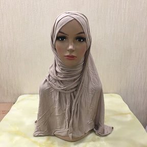 H097 plain Modal instant hijab turban hat