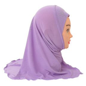 H042 2-7 years old plain hijab turban hat