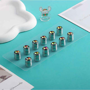 C-1045  Elegant Strong Magnetic Clasp Set with Colored Diamonds