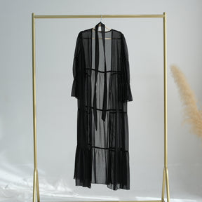 LR866+LR867   (abaya + hijab + underwear)Elegant Cardigan abaya