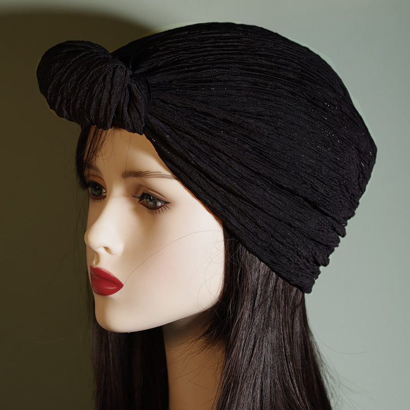 NJ-01 Fashionable turban hat solid color headscarf hat