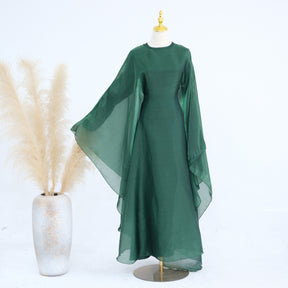 LR943+LR944  Plain elegant dress + inner + hijab set