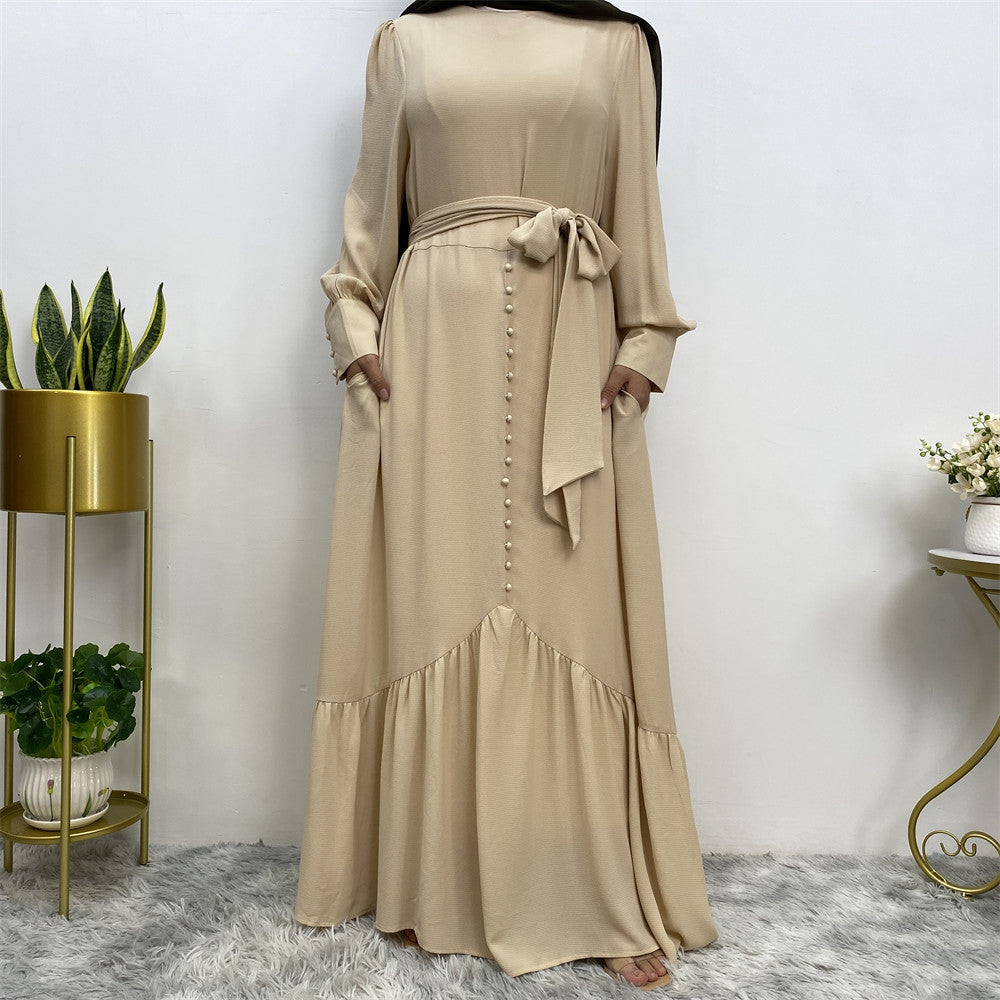 6533 plain muslim abaya dress