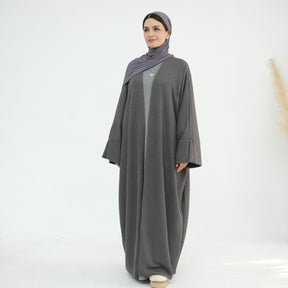 LR911  Winter Loose-Fitting Heavyweight Jersey Abaya-Outerwear Only