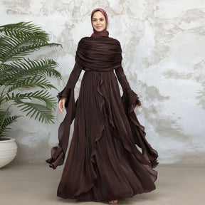 LR1169  Double-layer waist dress – no hijab
