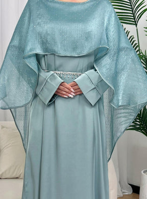PFXK Muslim simple cloak starry sky abaya