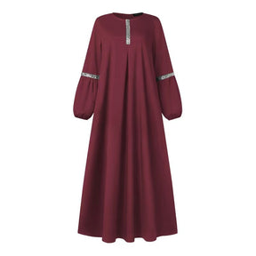JR001  Sequin - fashionable sequin casual loose-fit long dress