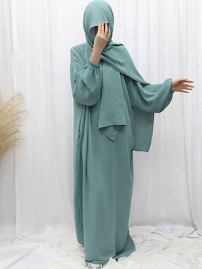 LN774   abaya solid color dress