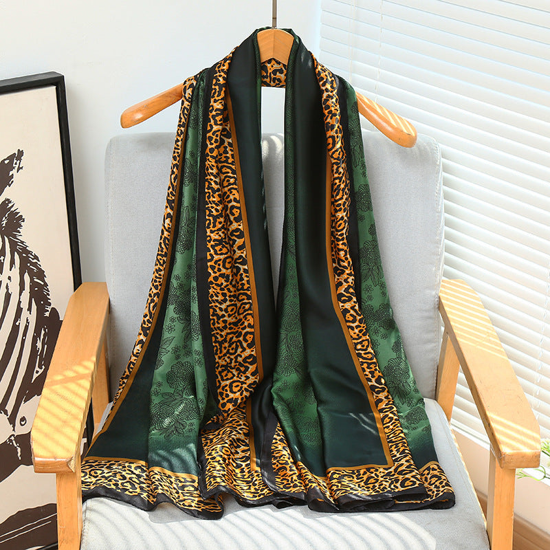 21203  Printed Extra-Long Lightweight Polyester Layering Scarf