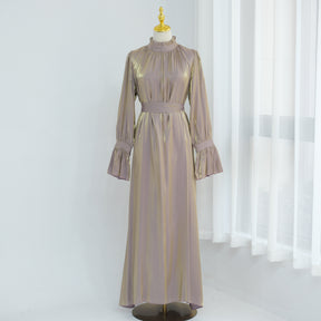 LR804  Spring Summer Belted Party Dress
