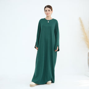 LR912  Fall/Winter Thickened Polyester-Spandex Knit Sweater Dress