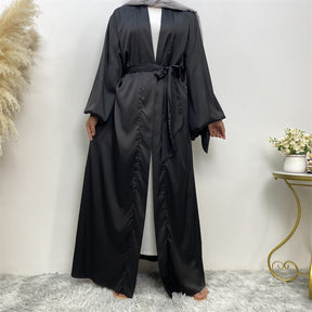 1934 plain satin muslim abaya dress