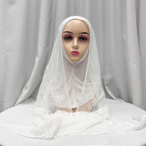 IH123  Exquisite Shiny Thread Diamond Hollow-out Muslim Hijab