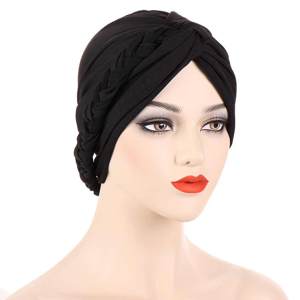 M03 fashion plain hijab turban hat