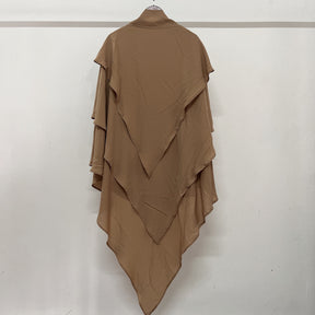 21903  Plain Polyester Triple-Layer Fresh Sweet Khimar Hijab