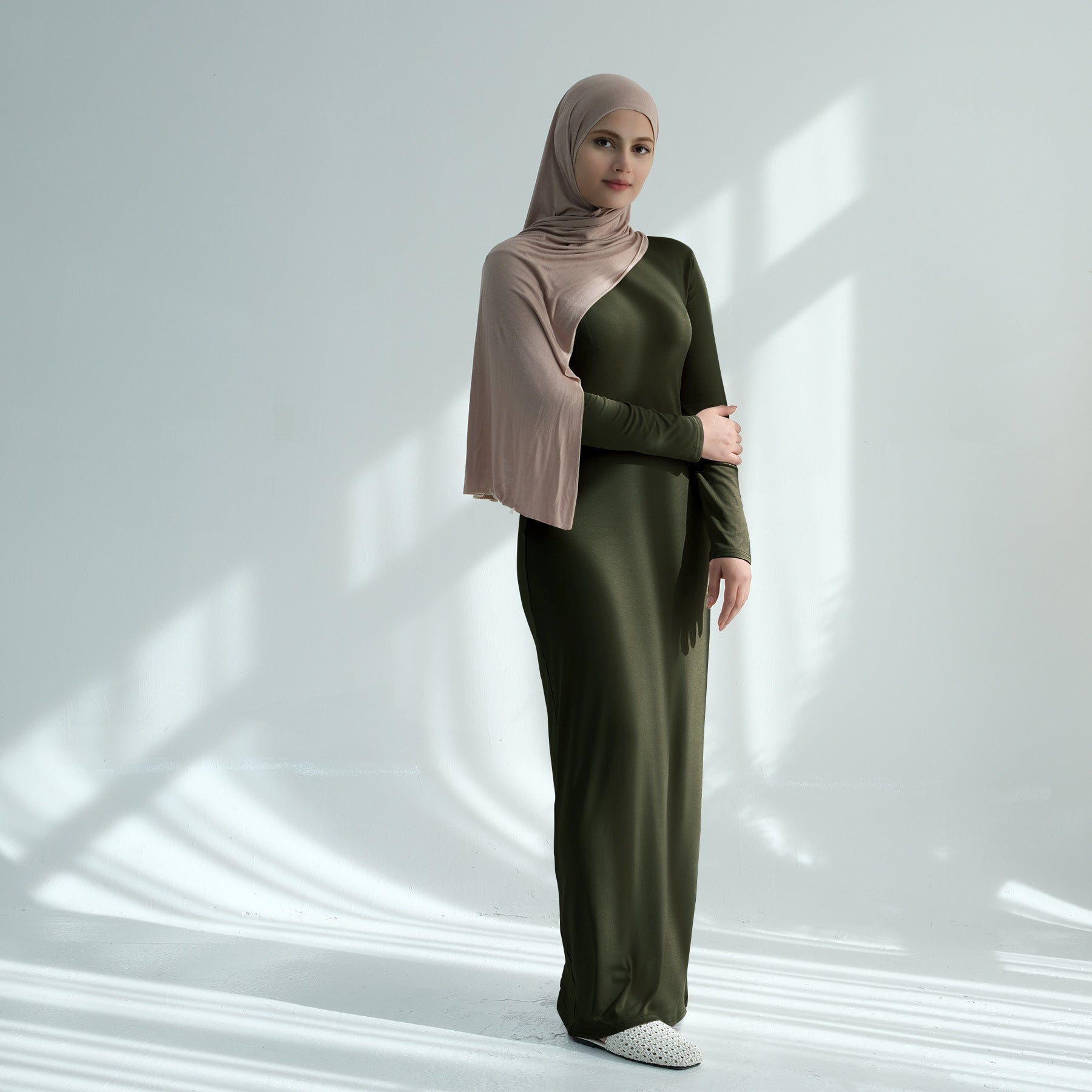 LR933  Solid color modal cotton dress