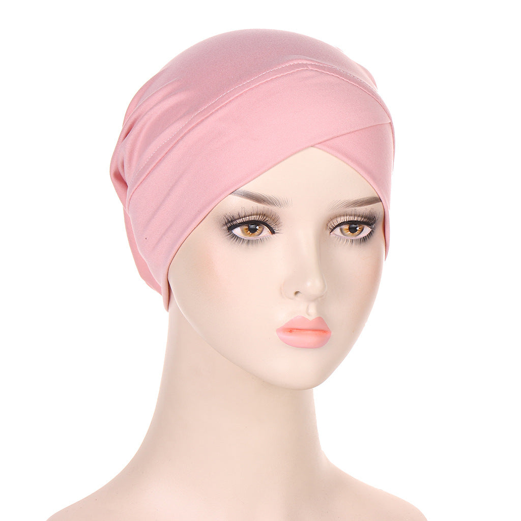 plain hijab tuiban hat